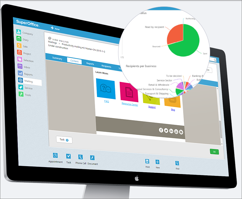 SuperOffice CRM Screenshot